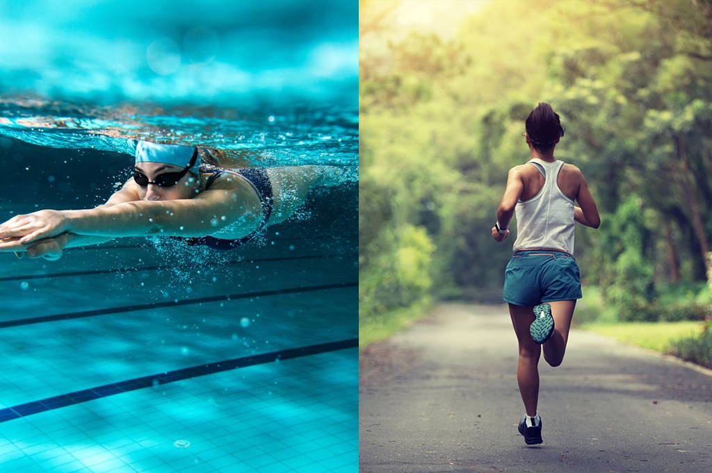 Swimming or Running